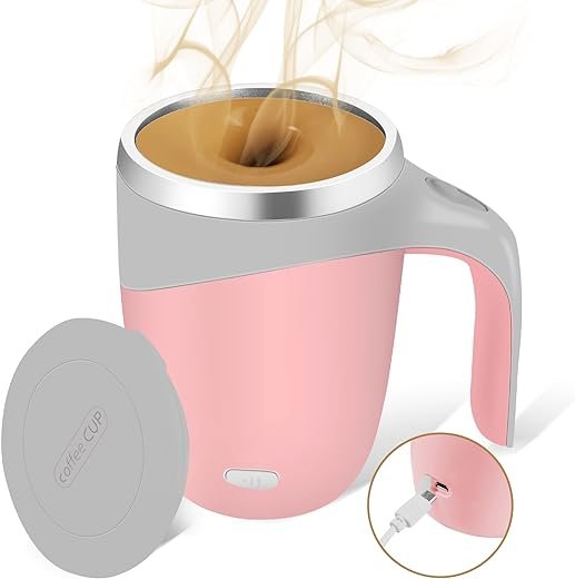 3: Self Stirring Mug,Rechargeable automatic magnetic Self stirring coffee mug,Rotating Home Office Travel Mixing Cup,To Stir Coffee, Chocolate, Milk, Protein,Cocoa Etc, Great For Office, School, Gym…