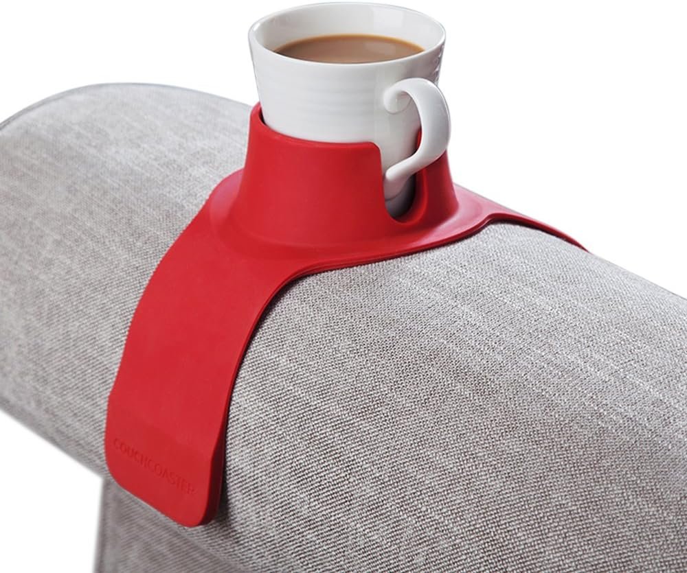 3: CouchCoaster - The Ultimate Drink Holder for Your Sofa, Rosso Red